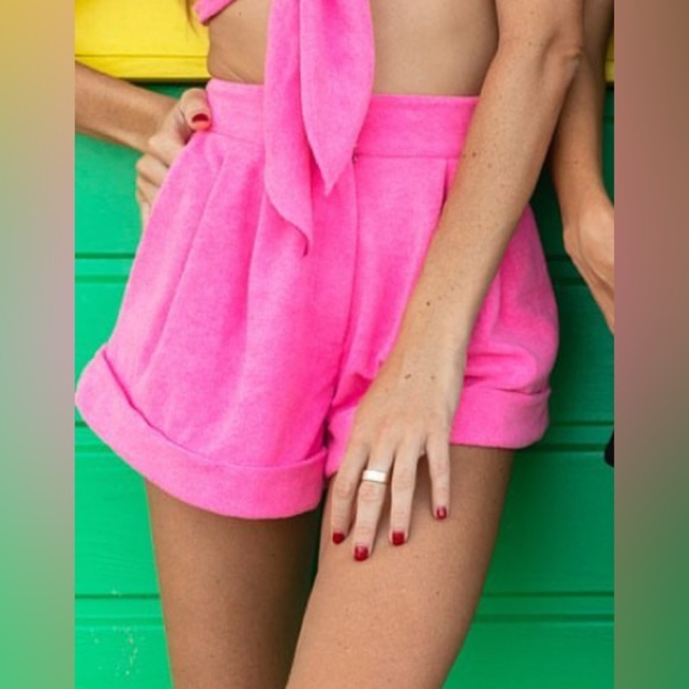 My Beachy Side Terry Pink Women's Shorts - NWT - Size L (runs small)
